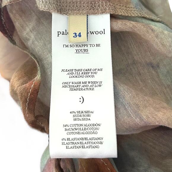 Paloma Wool Blurry Printed Ruched Dress Natural XS - Picture 7 of 8